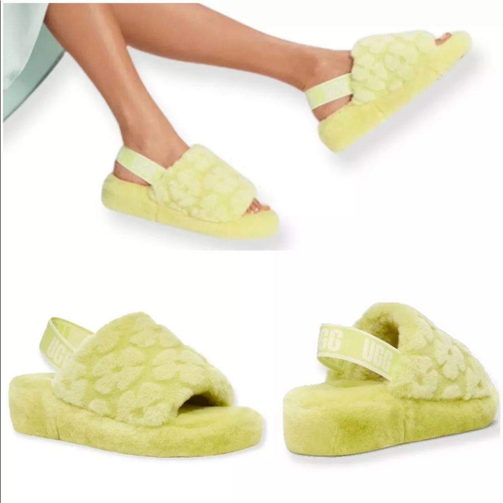 NWT Woman’s UGG’s Fluff Yeah Poppy Slides/Sandel’s Sz 12